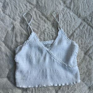 Hollister White Textured Cami Top